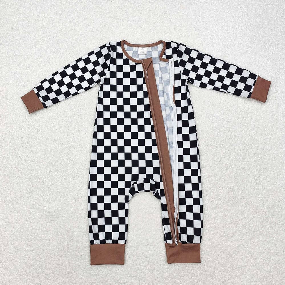 Black & White Checkered Bamboo Sleeper