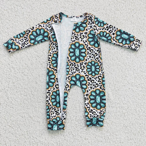 Chunky Turquoise Leopard Print Sleeper