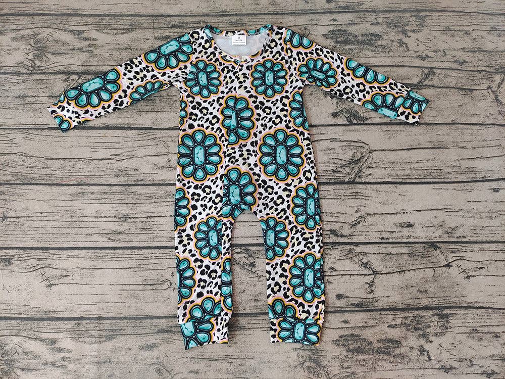 Chunky Turquoise Leopard Print Sleeper