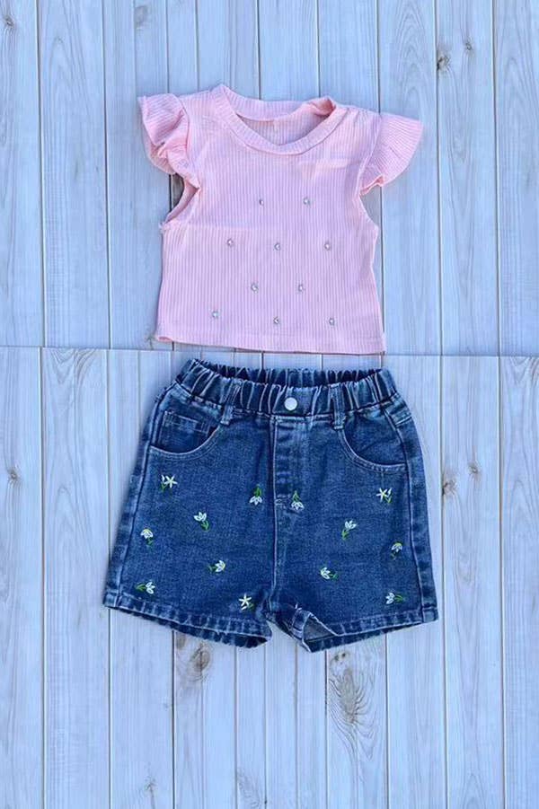 Floral Jean Shorts