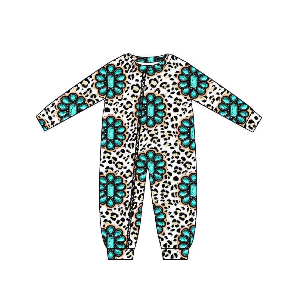 Chunky Turquoise Leopard Print Sleeper