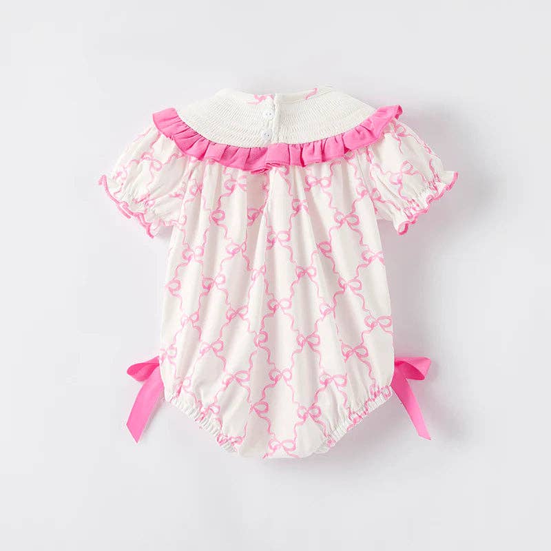 Embroidered Cursive Bow Bubble