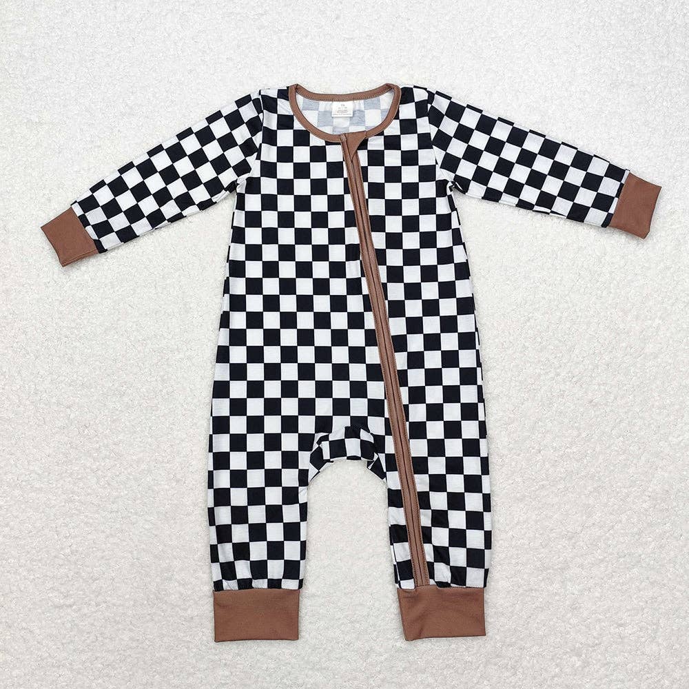 Black & White Checkered Bamboo Sleeper