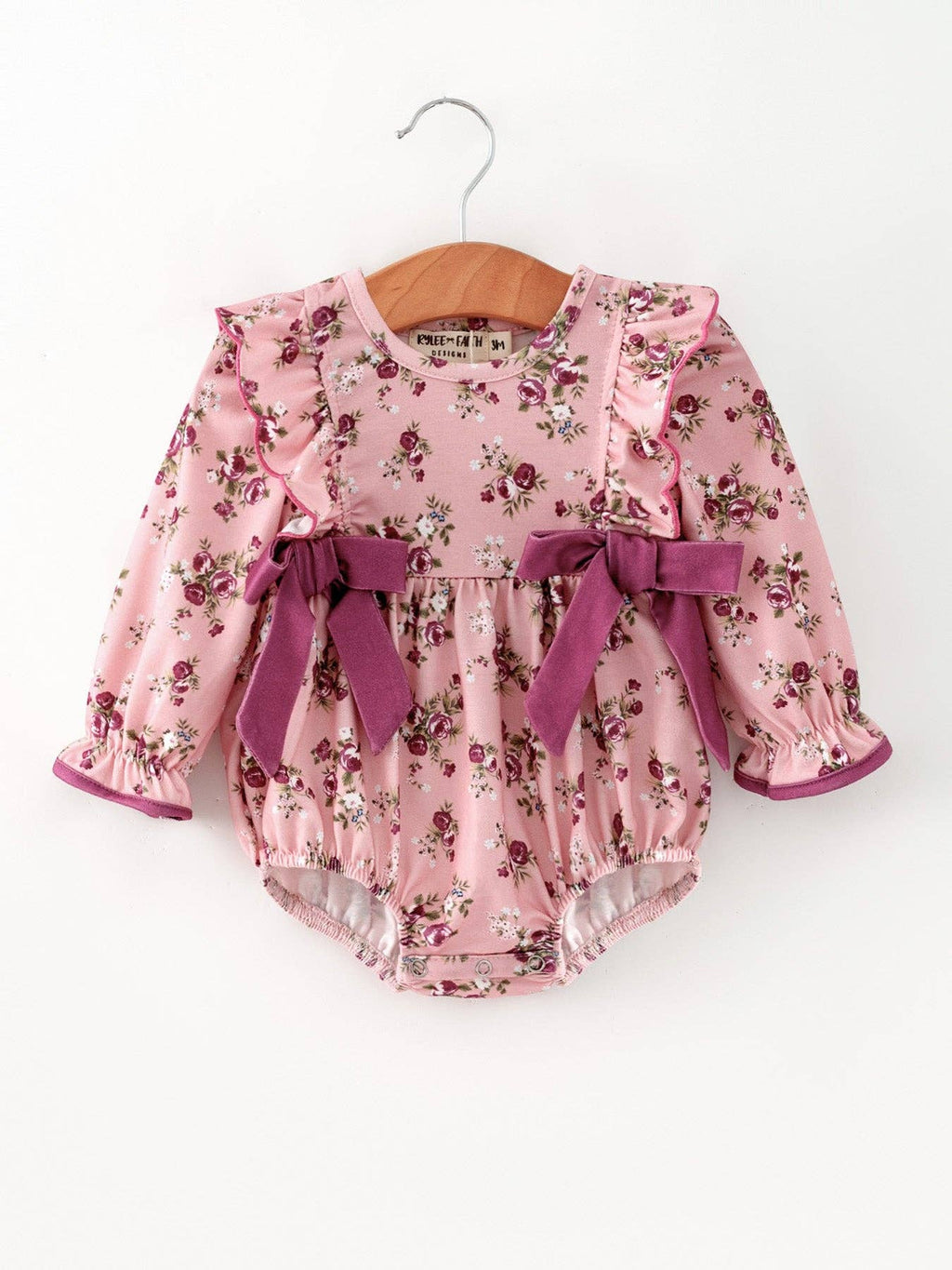 Floral Baby Girl Long Sleeve Bubble
