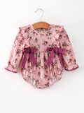 Floral Baby Girl Long Sleeve Bubble