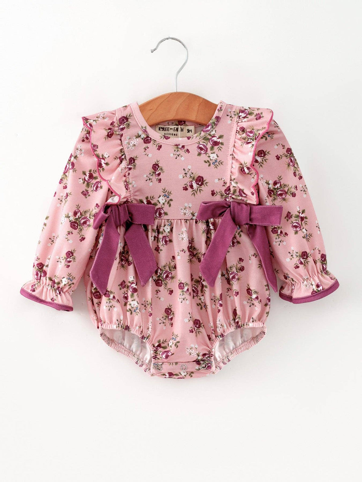 Floral Baby Girl Long Sleeve Bubble