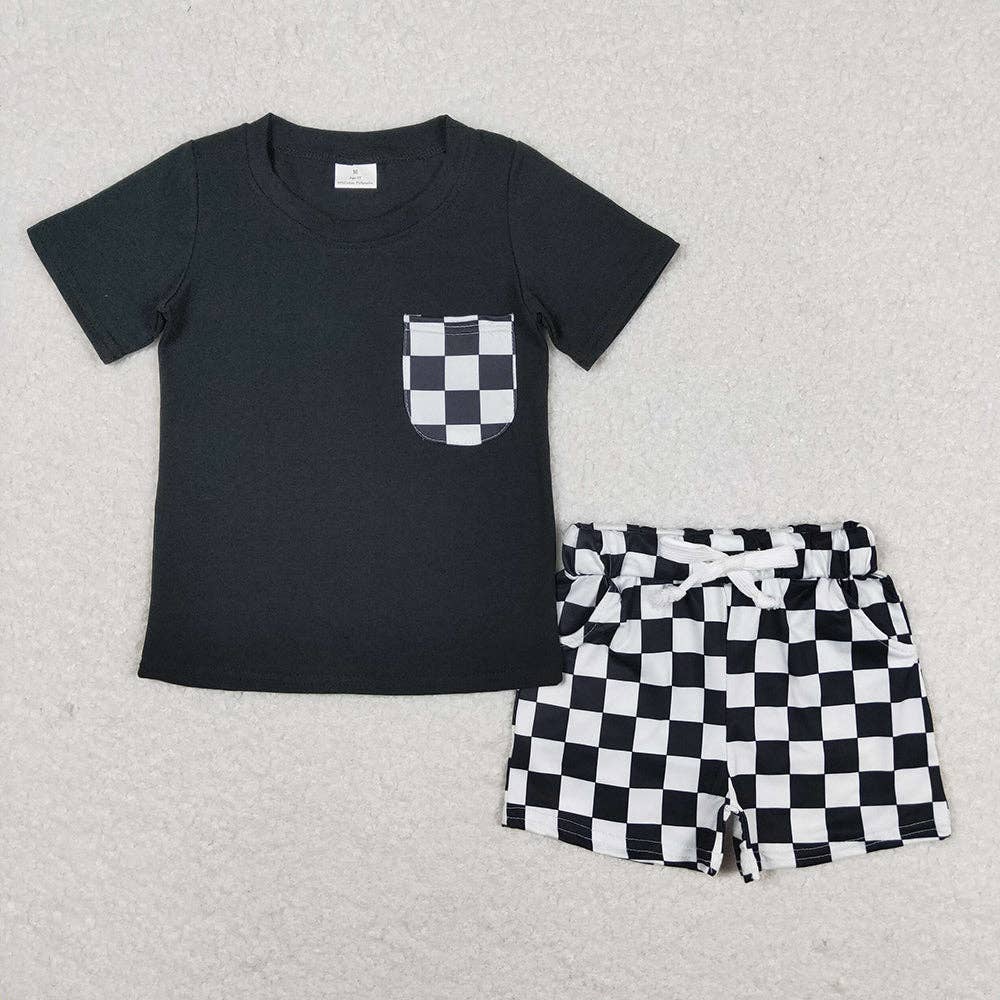 Black and White Checkered Set