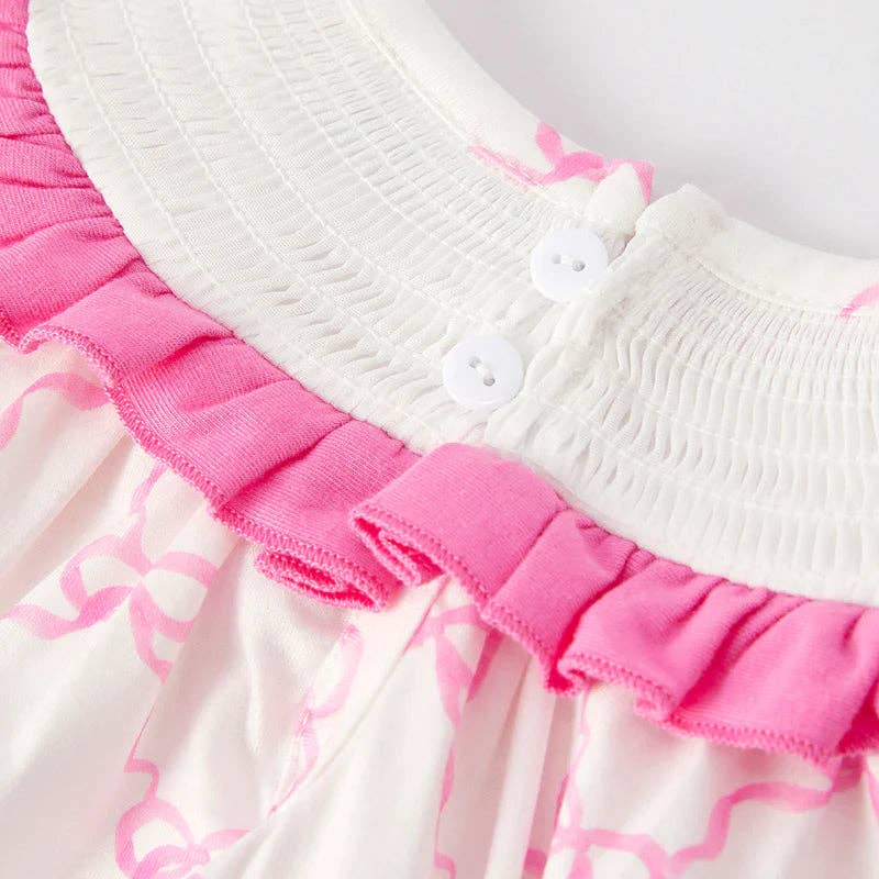 Embroidered Cursive Bow Bubble