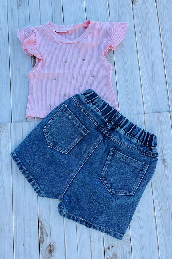 Floral Jean Shorts