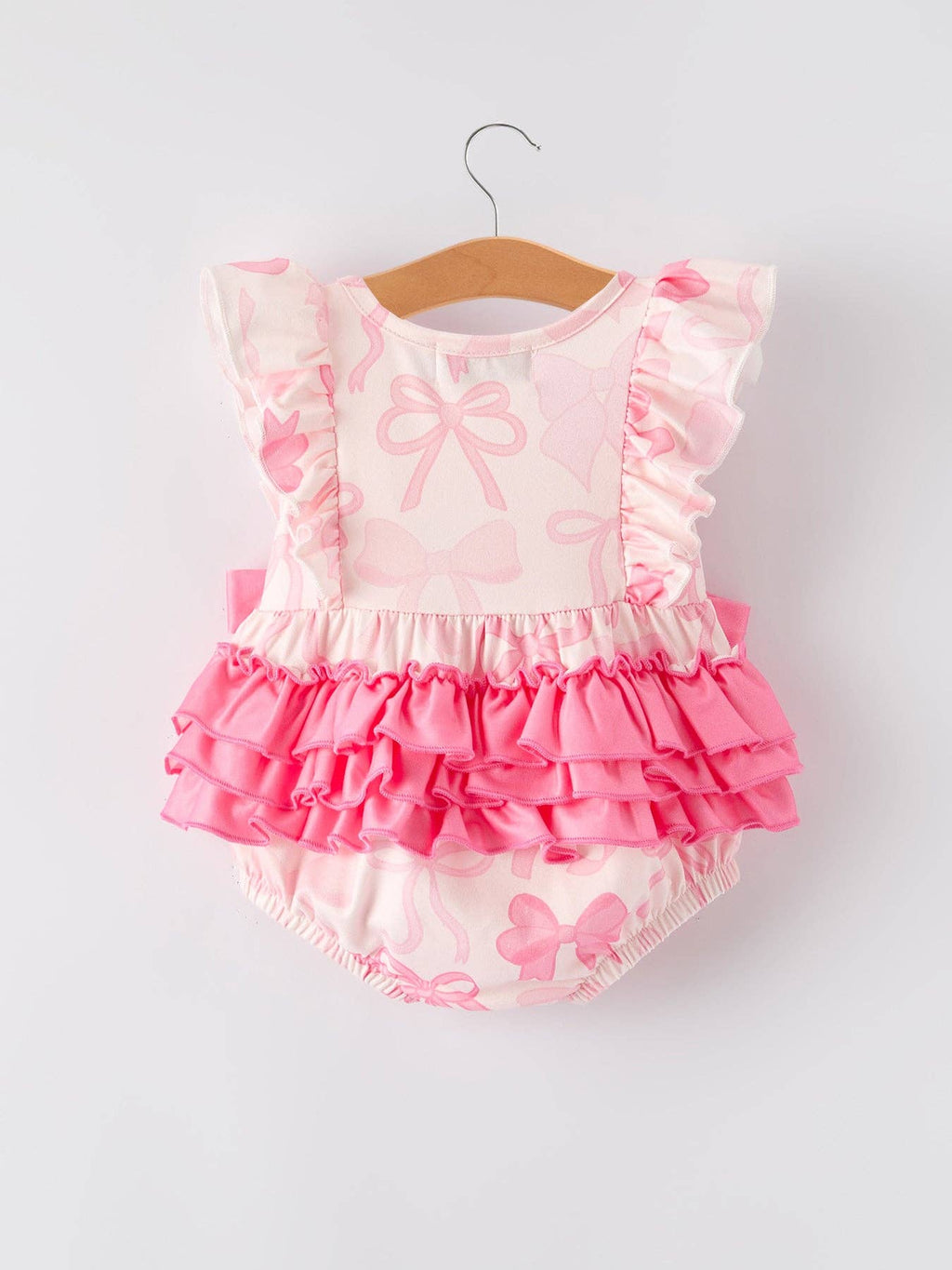Pink Bow Print "Ruffle Butt" Bubble