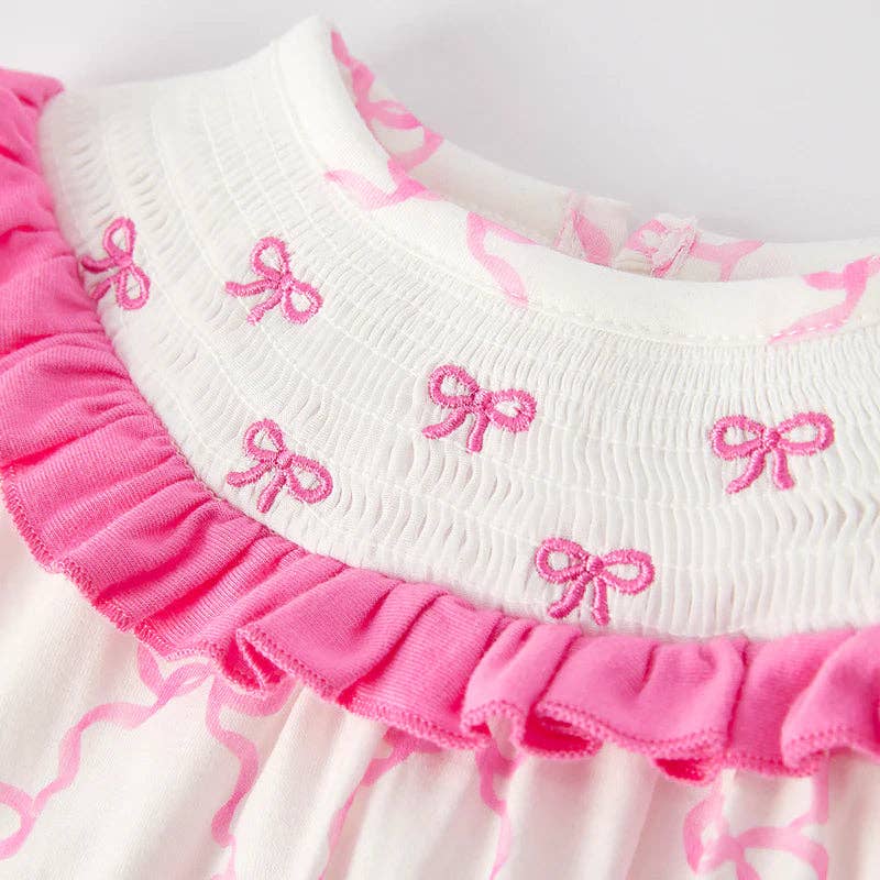 Embroidered Cursive Bow Bubble