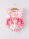 Pink Bow Print "Ruffle Butt" Bubble